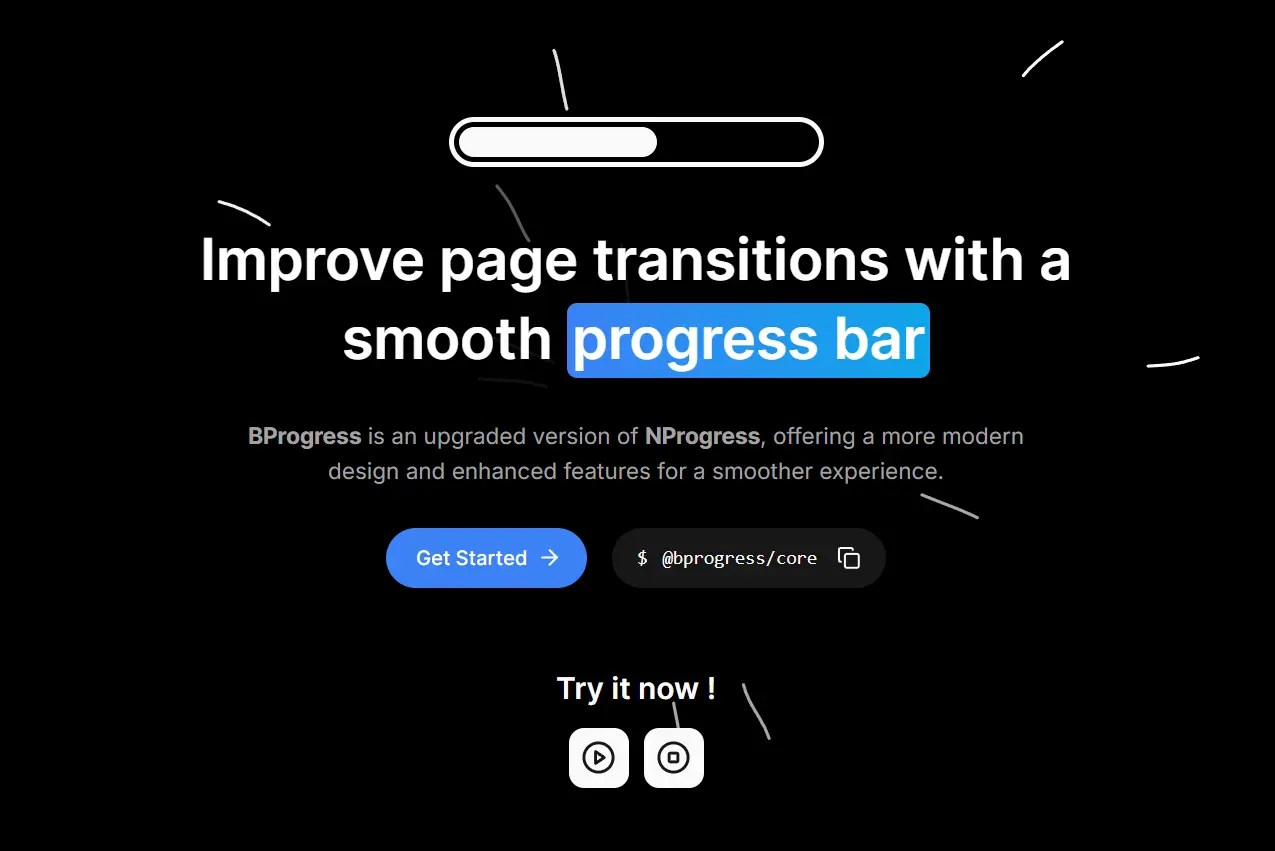 Modern TypeScript Progress Bar Library – BProgress
