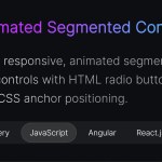 Animated Segmented Control with Radio Buttons and CSS3