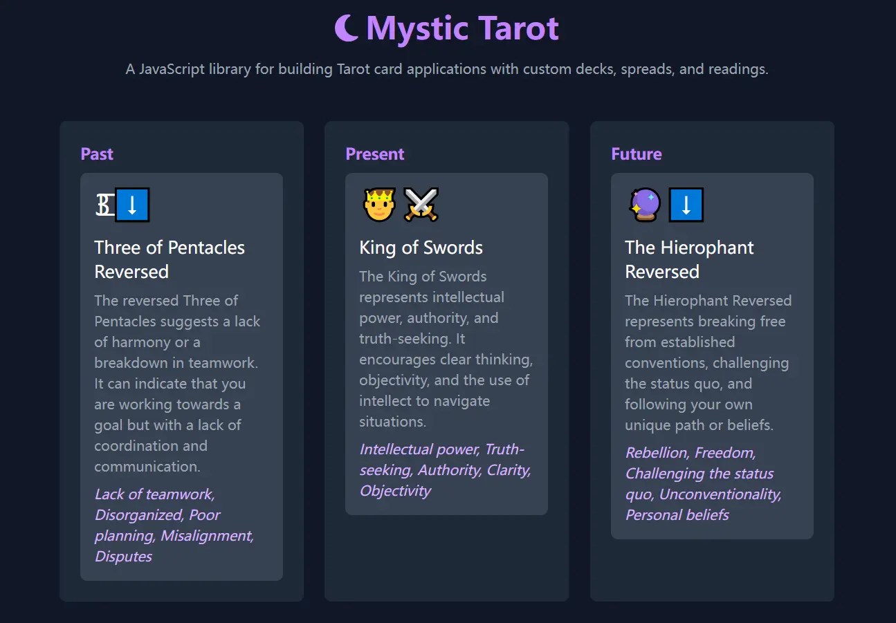Build Custom Tarot Card Reading Apps in JavaScript
