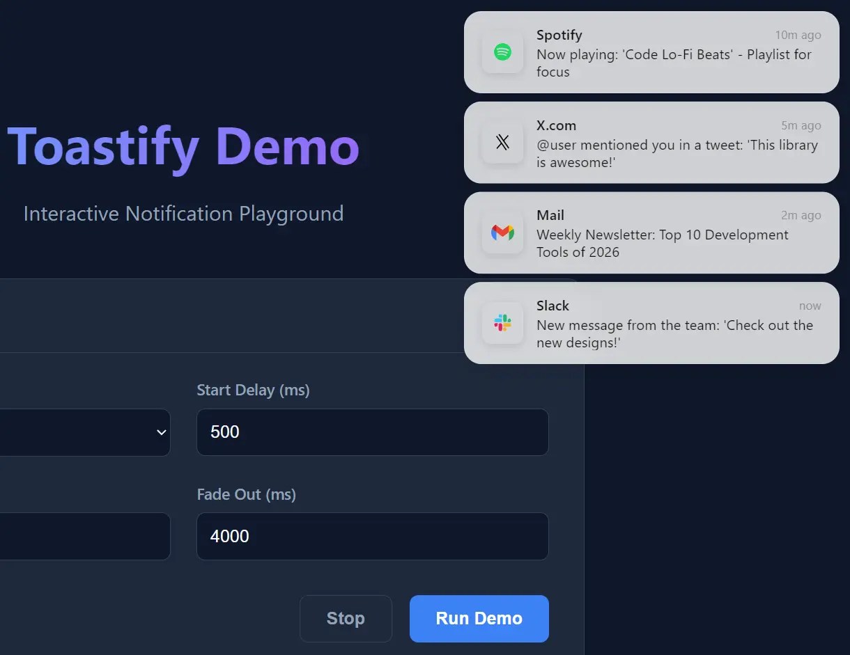 Lightweight Toast & Growl Notifications Inspired by macOS