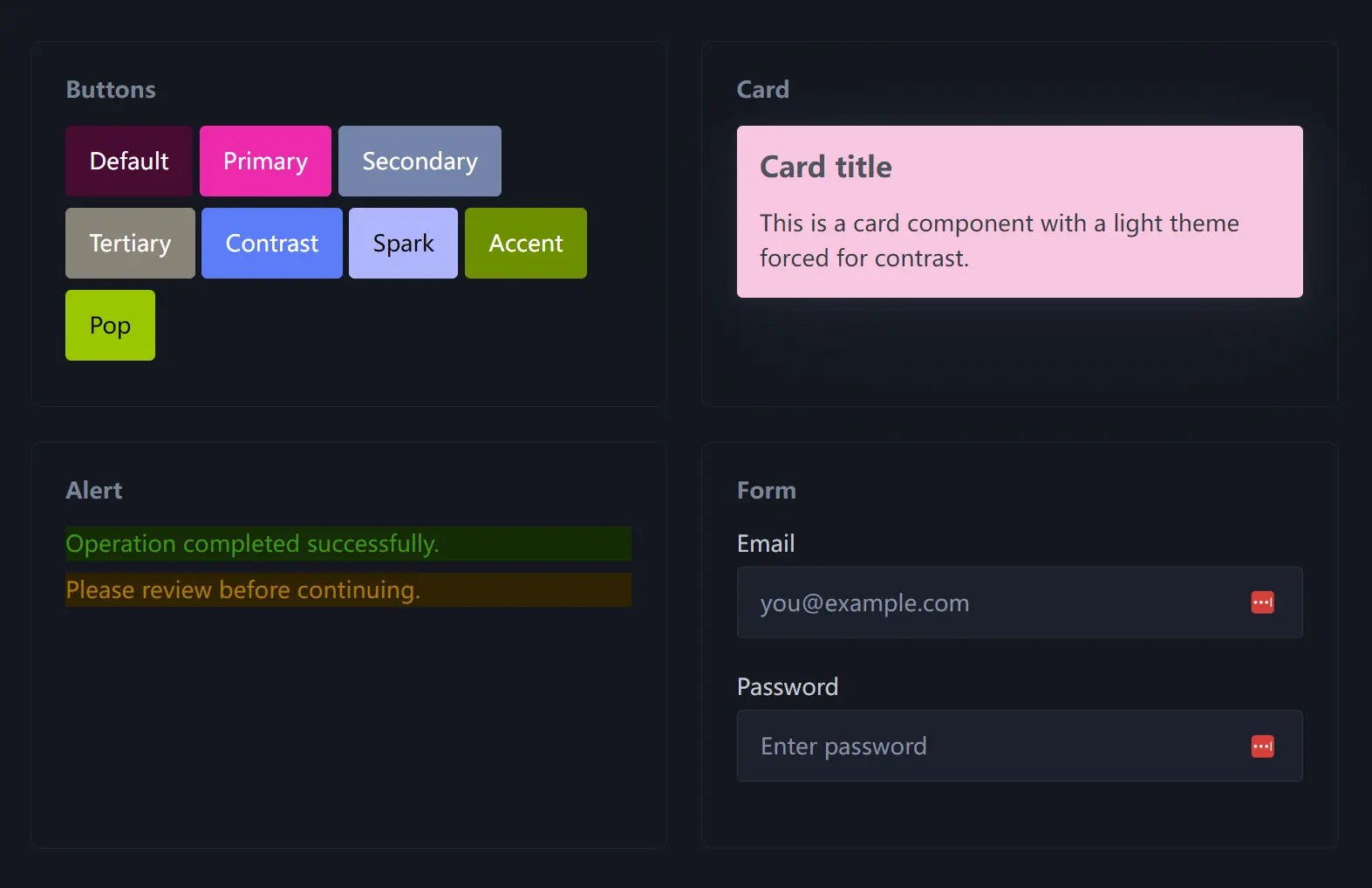 Accessible Themeable Pure CSS Framework