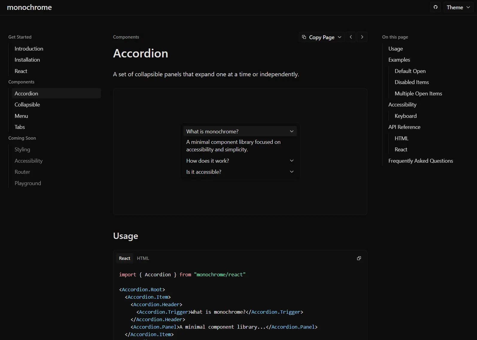 Accessible UI Component Library for Vanilla JS & React