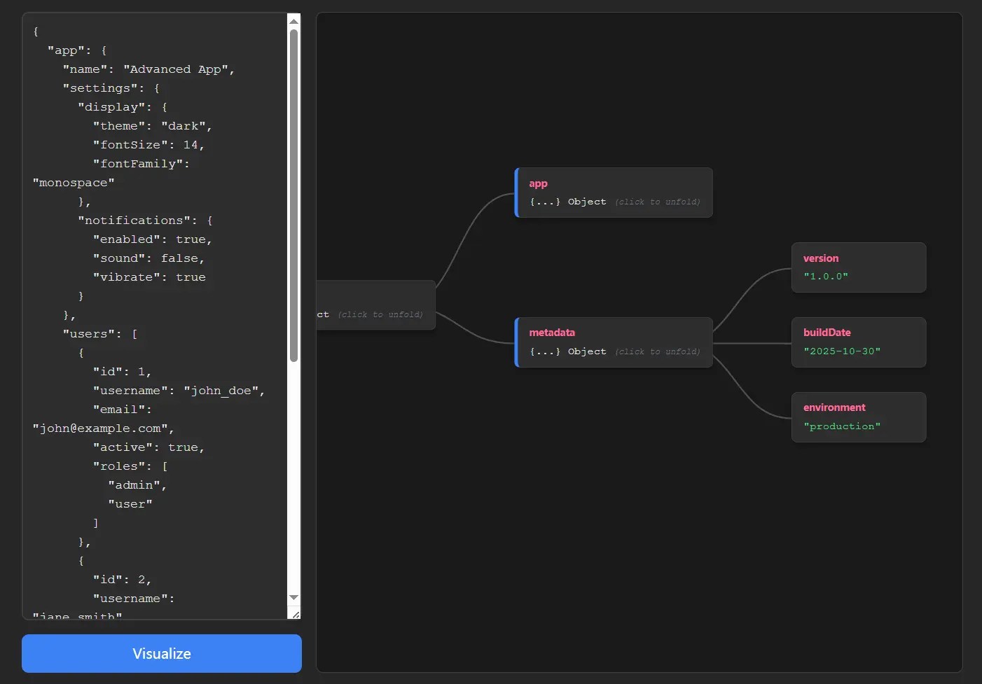 Render and Edit JSON as an Interactive Flowchart – SenangWebs Unfold