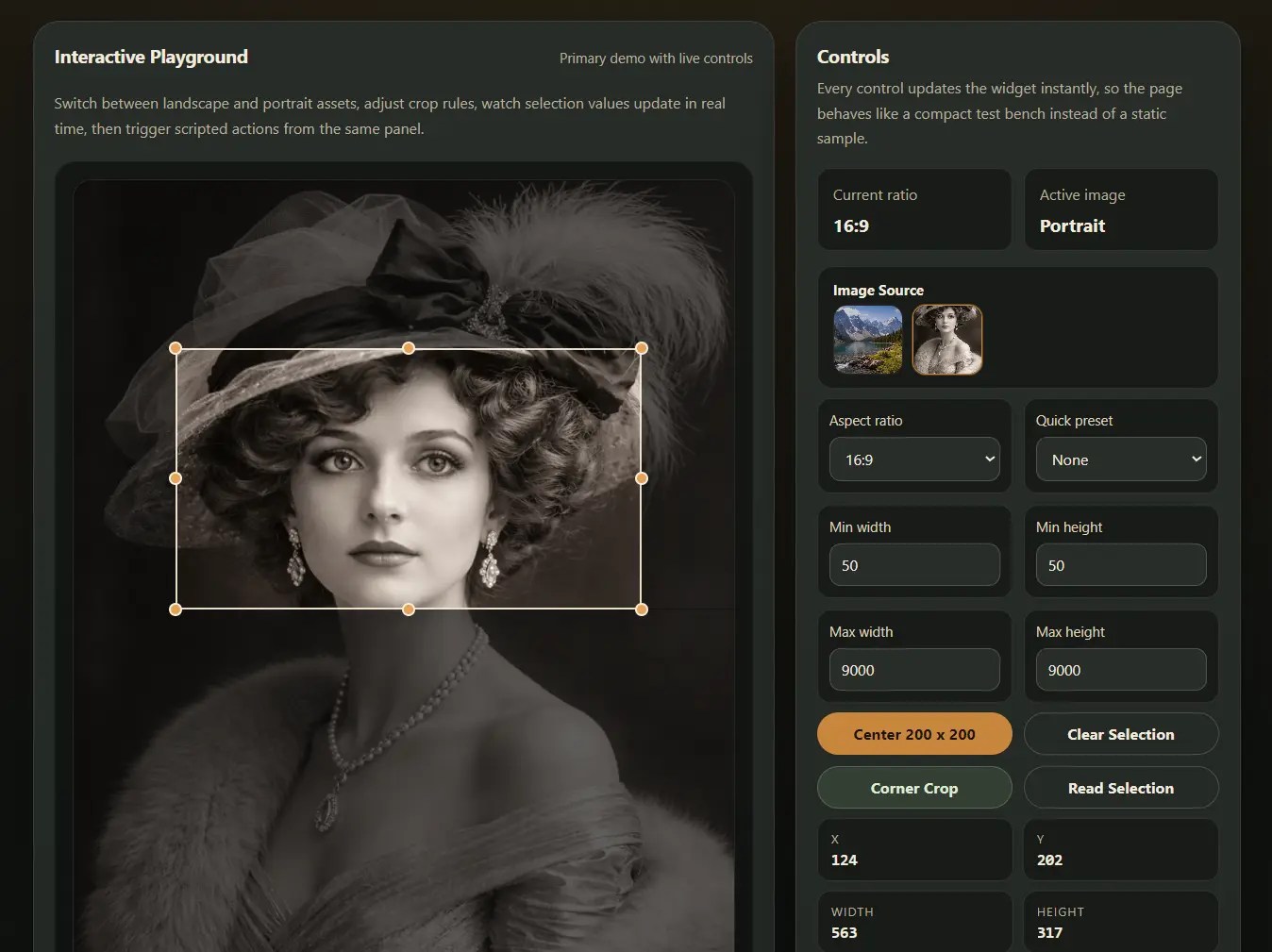 Modern Image Crop Web Component – VanillaJCrop
