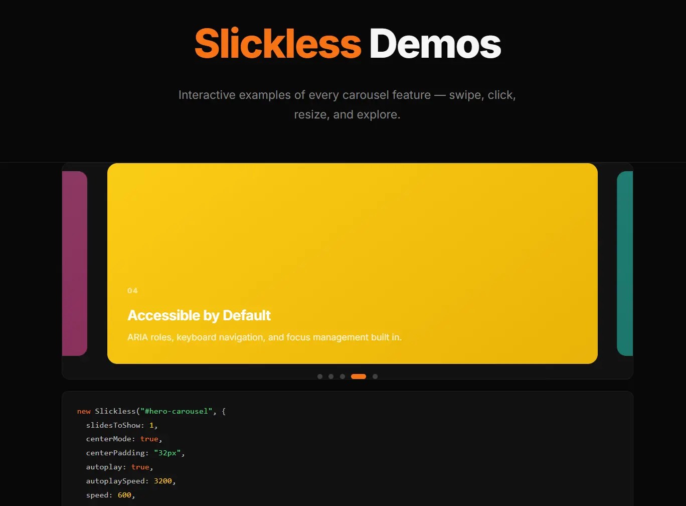 Create Modern Mobile-friendly Carousels With Slickless.js