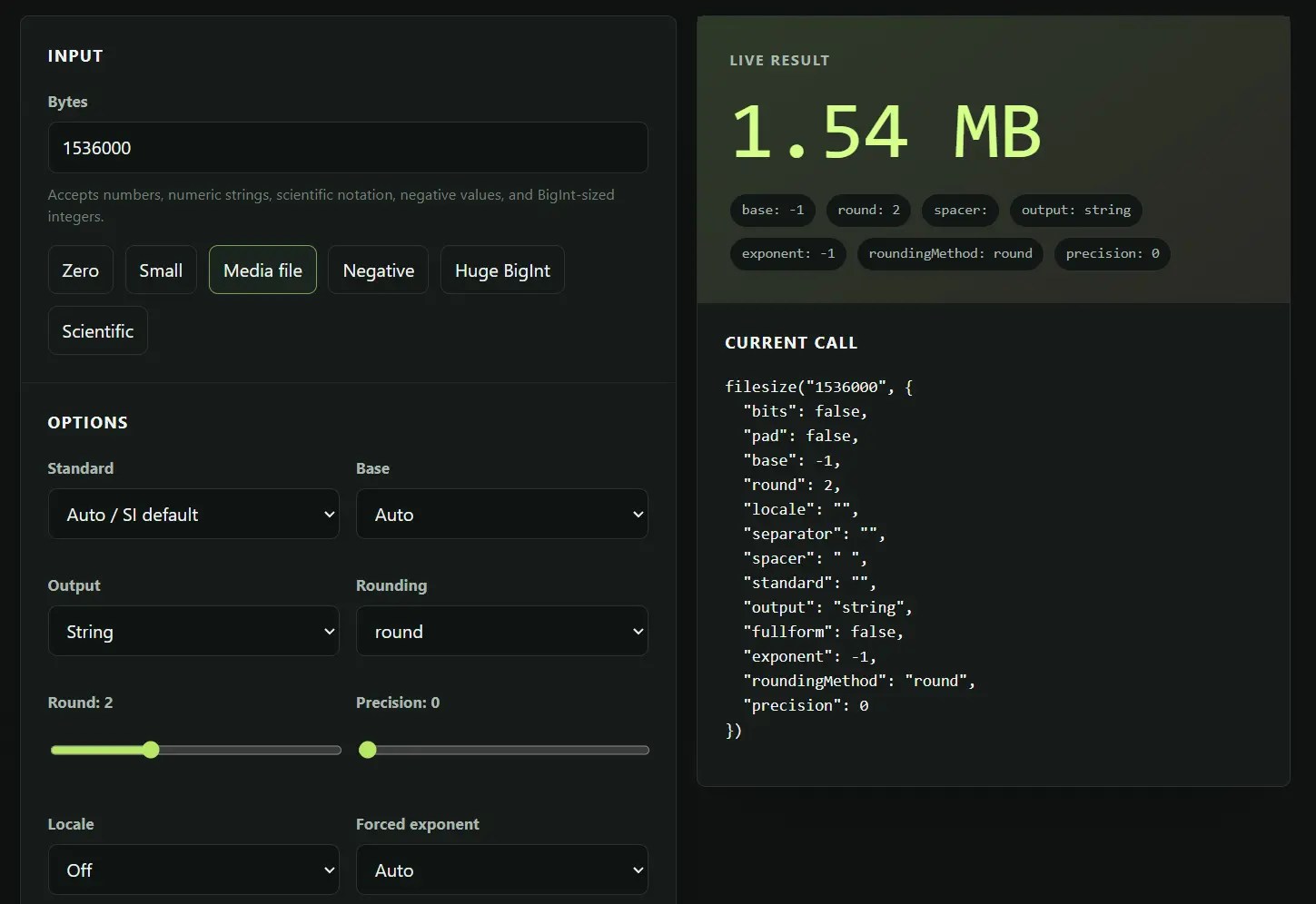 Filesize.js: Format Bytes as Readable File Sizes