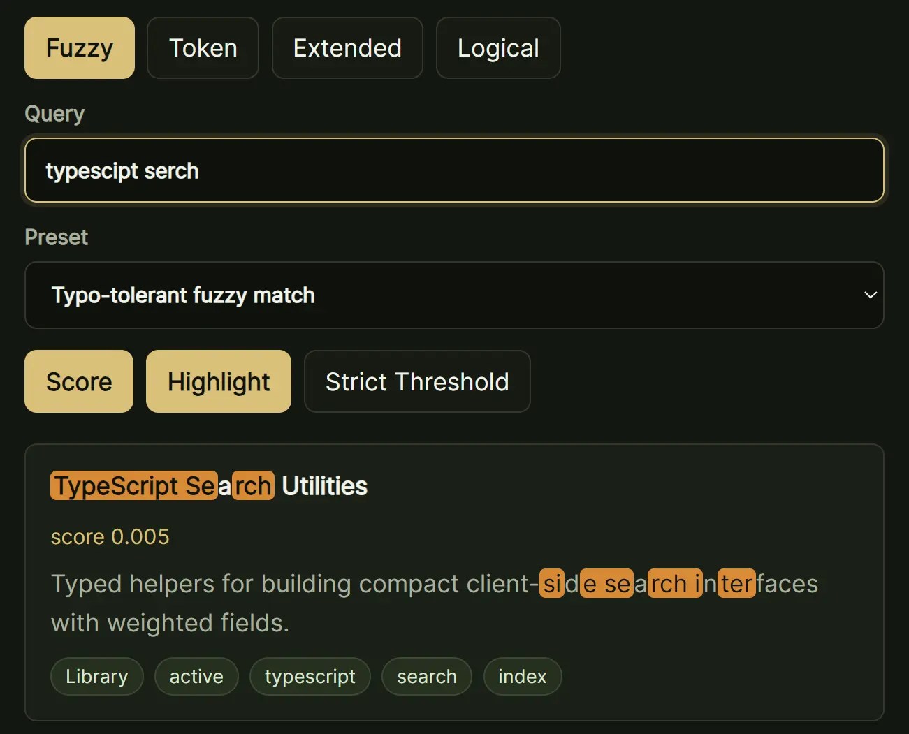 Fuzzy Search Library for Client-Side JavaScript – Fuse.js