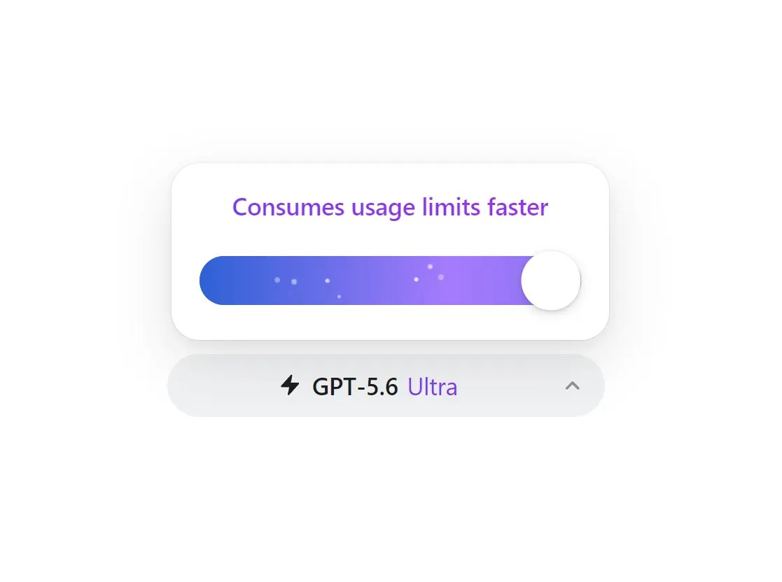 AI Model Effort Selector with Magnetic Step Slider – ChatGPT Model Selector