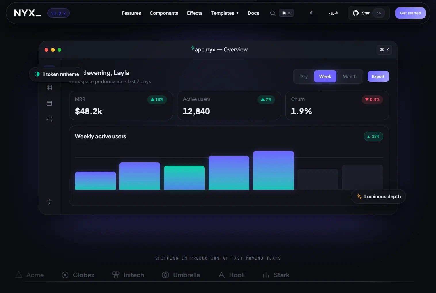 Dark-first UI Component Framework With RTL Support – NYX
