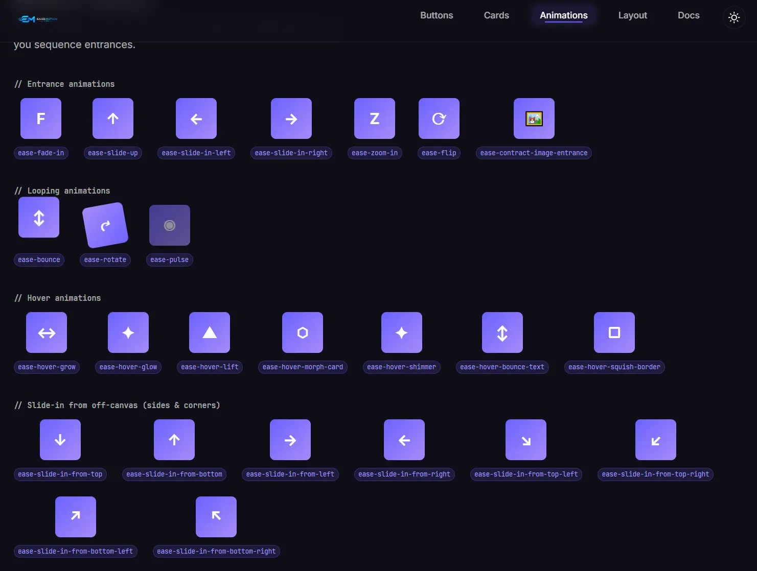 EaseMotion CSS: Animation-First UI Framework