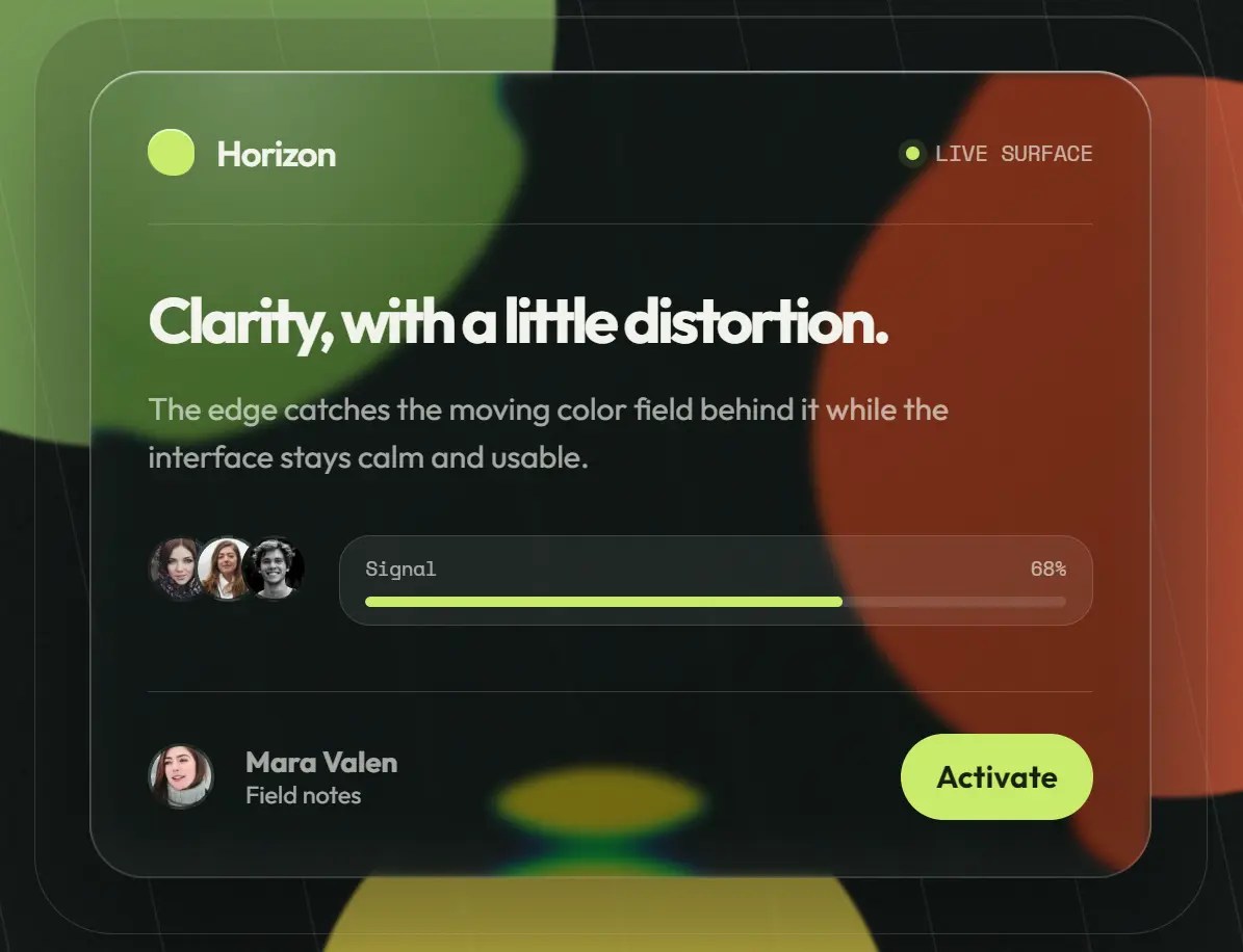 Liquid Glass: iOS-Style Refraction for Any Element