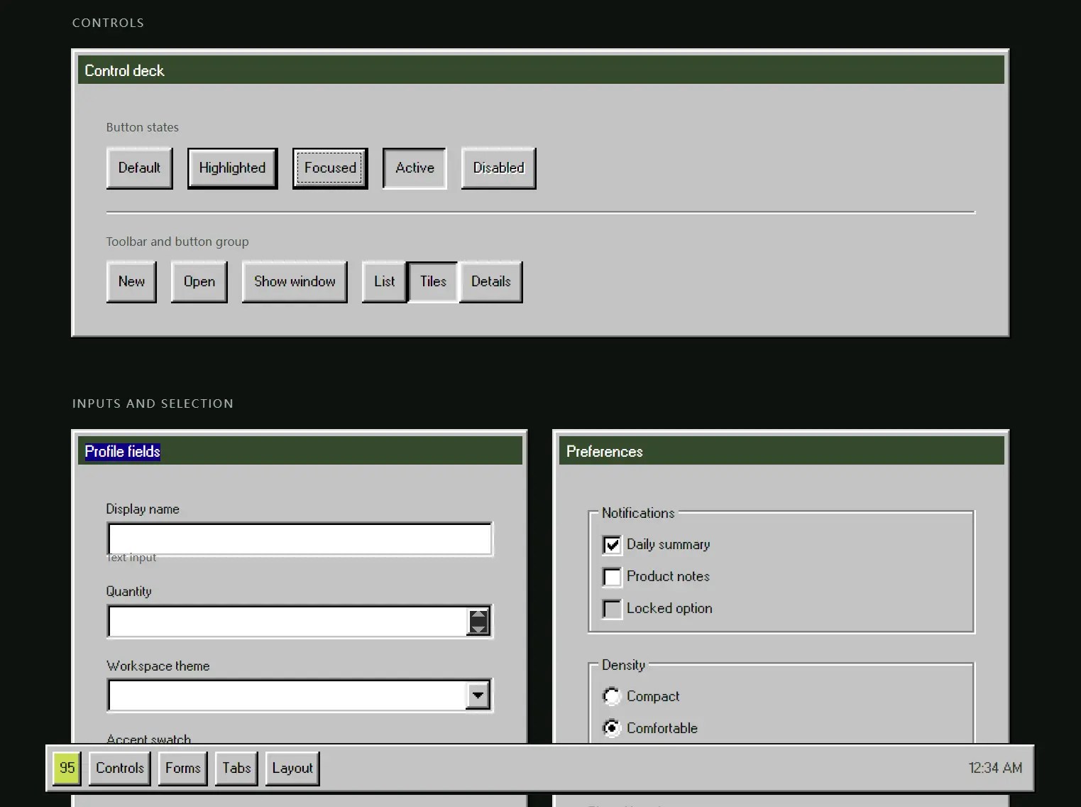Retro Windows 95 UI Framework in Pure CSS