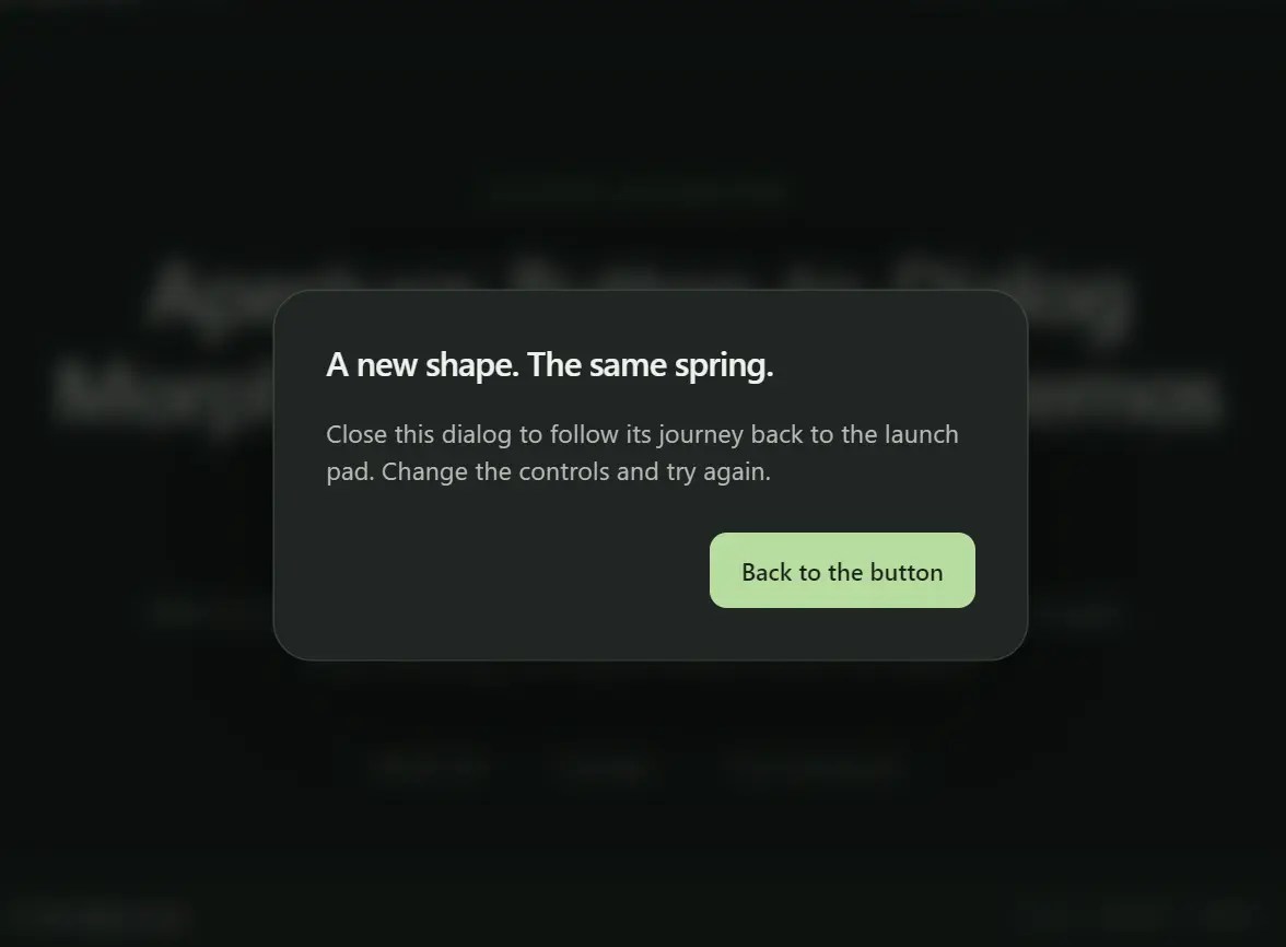 Apertura: Button-to-Dialog Morphing Modal Library in Vanilla JavaScript