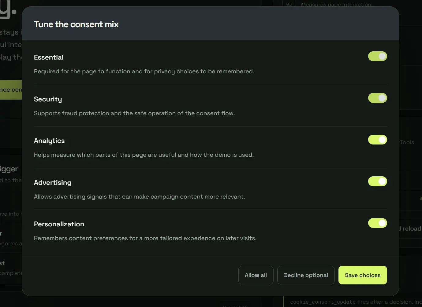 Bootstrap Cookie Consent Manager for GDPR-compliant Cookie Preferences