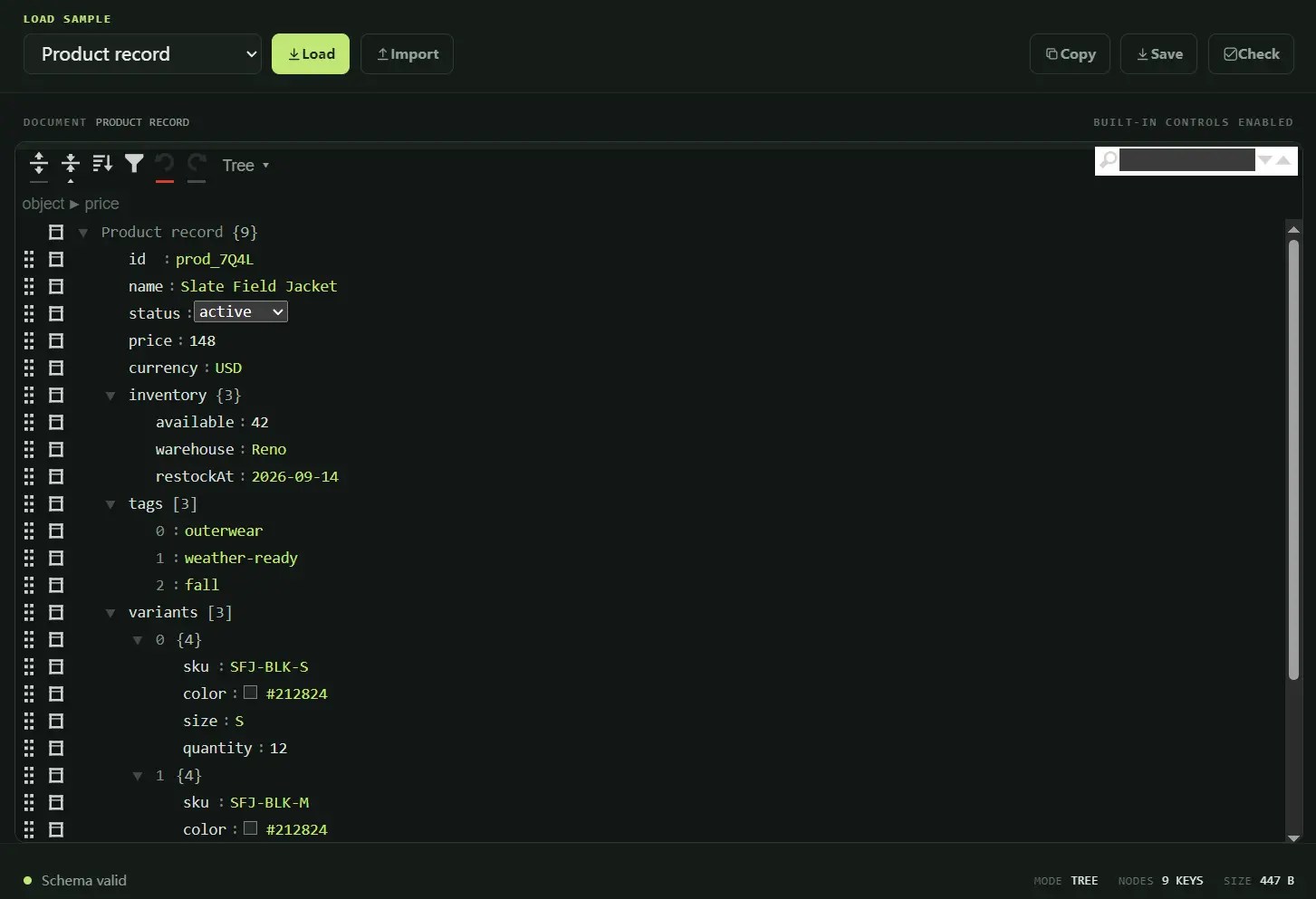 jsoneditor: JavaScript JSON Editor with Tree, Code & Text Modes