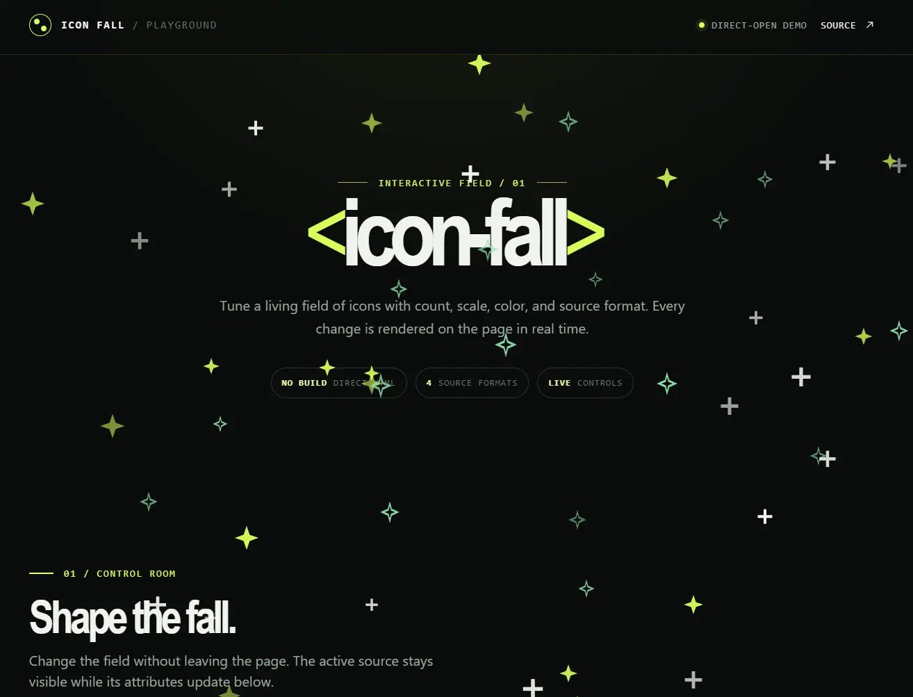 Animate Falling Font Awesome Icons Web Component – icon-fall