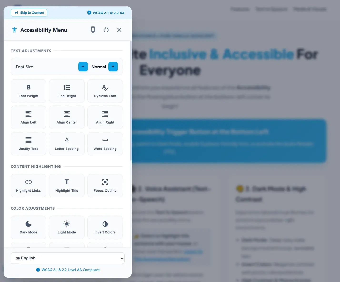 UserAccessibility.js: Floating Accessibility Widget in Vanilla JS