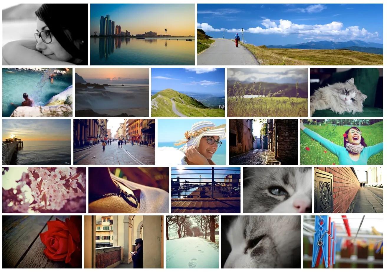 Responsive Flickr-Style Photo Grid in Vanilla JS – Justified Gallery
