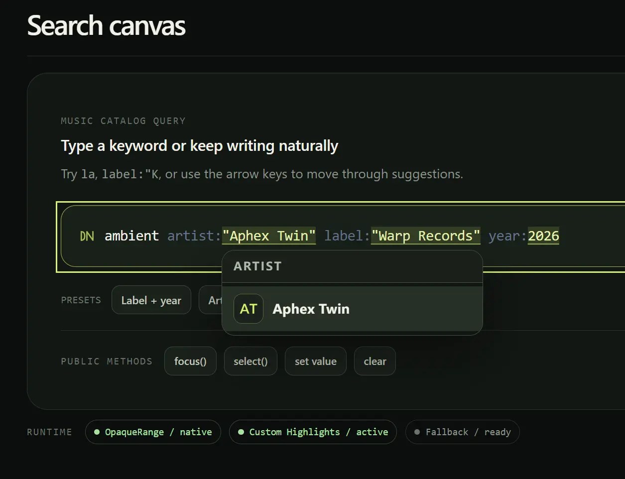 Rich Search Input With Token Highlighting – rich-input