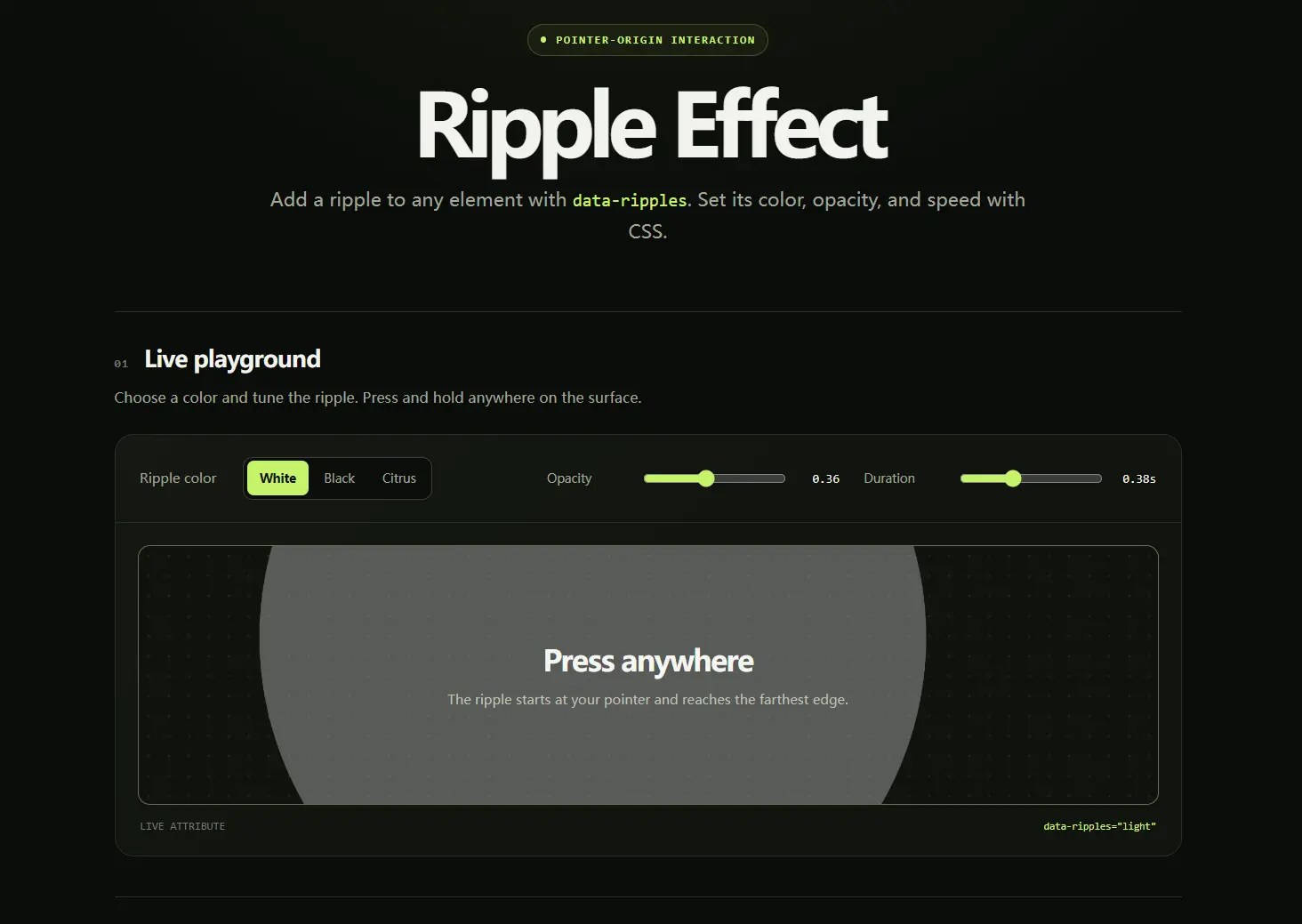 ripple-effect: Material Design Ripples in JavaScript