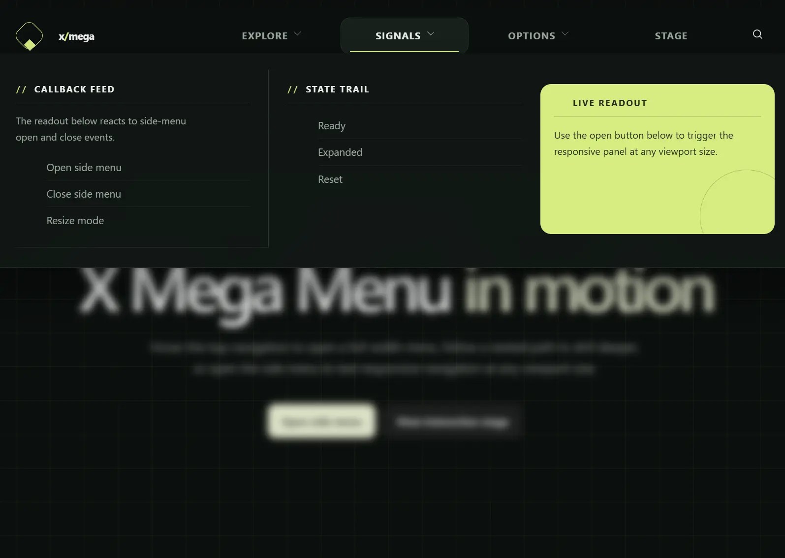 Vanilla JS Responsive Mega Menu with Mobile Sidebar – x-mega-menu