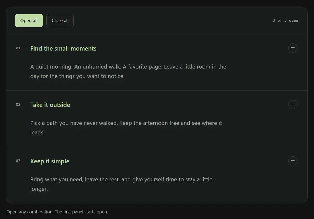 Collapsable.js: Vanilla JS Accordions & Content Toggles
