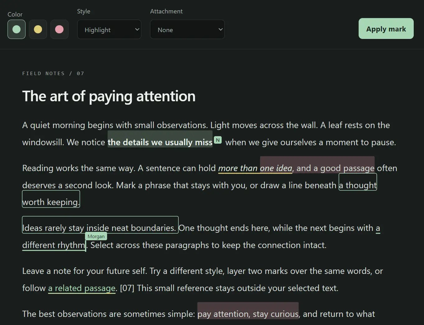 Editable JavaScript Text Highlights – HighlightHelper.js