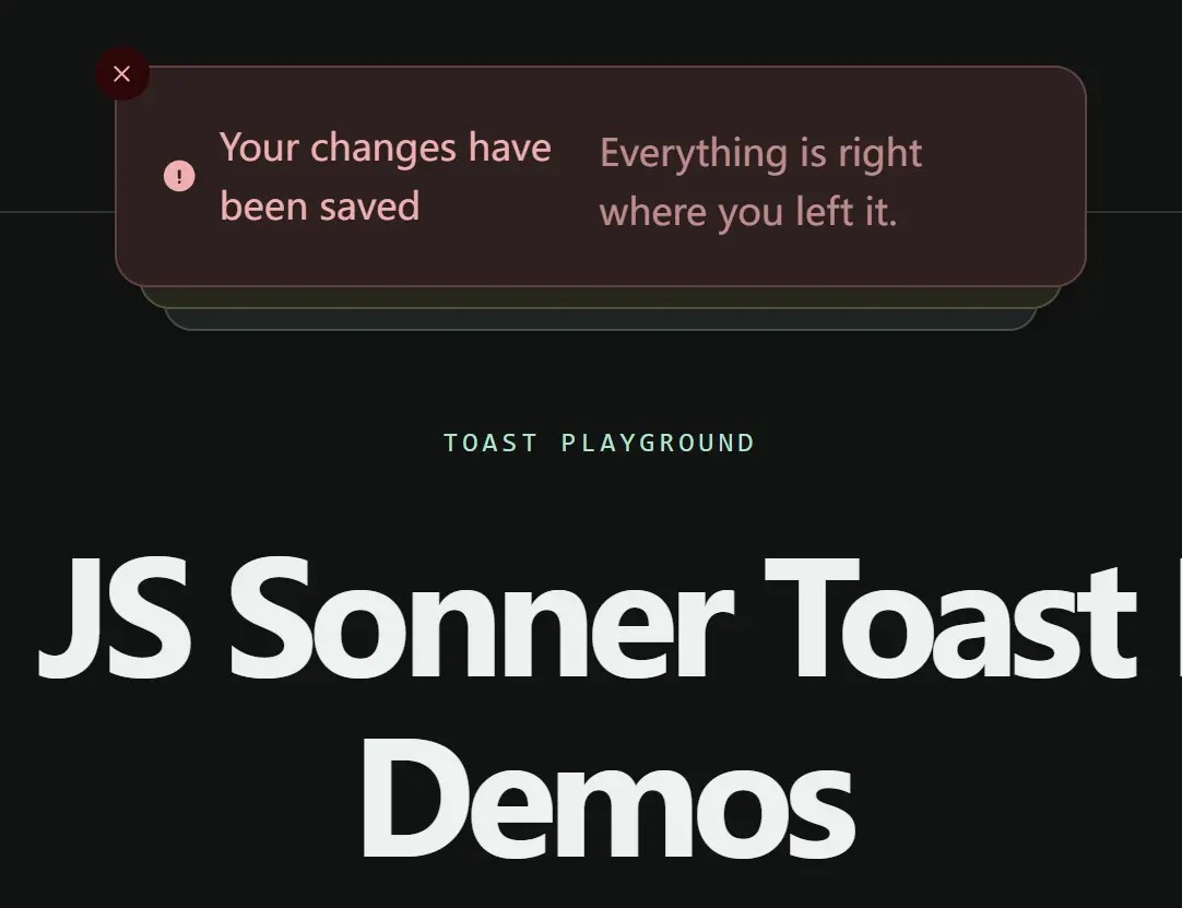 Sonner-Style Toasts in Vanilla JavaScript – vanilla-sonner