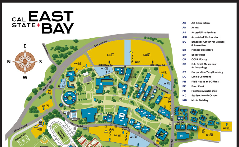 Hayward Campus Maps CSUEB Featured Link Map 