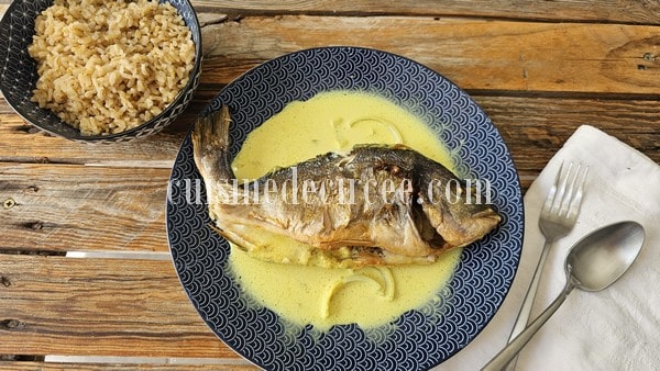 Daurade au lait de coco et curry