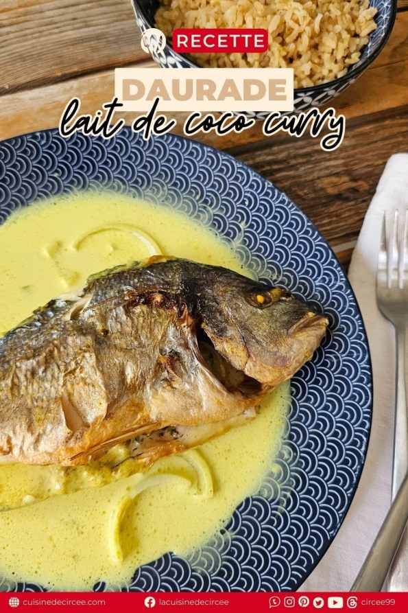 Daurade au lait de coco et curry