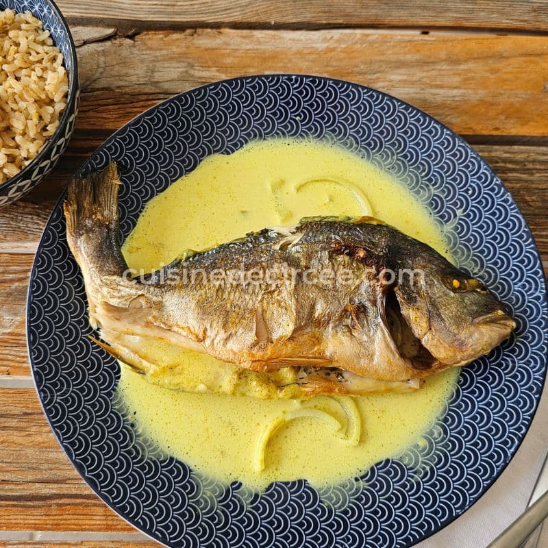 recette Daurade au lait de coco et curry