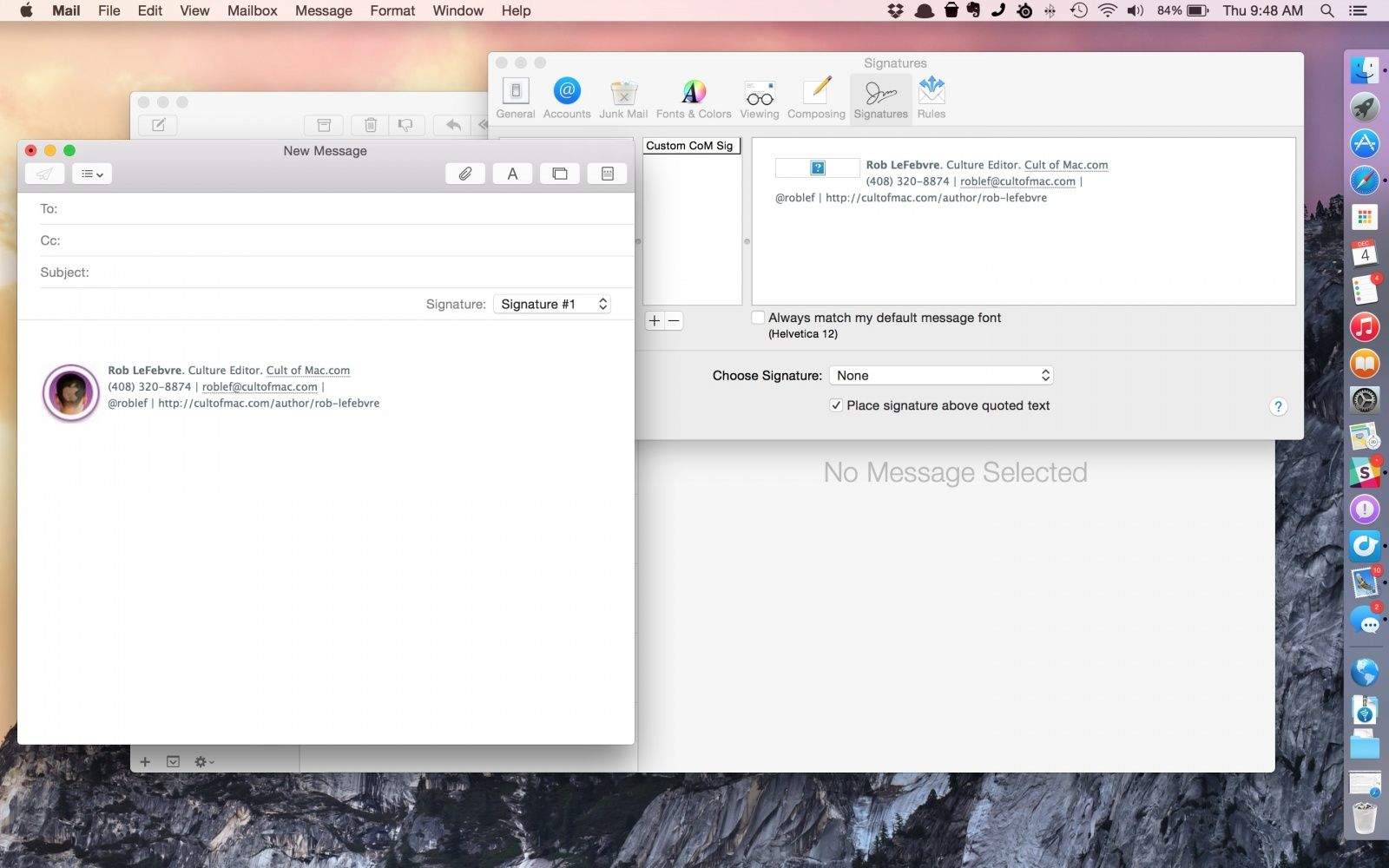 In the top left corner of your screen, click 'mail' and . How To Create An Html Signature For Apple Mail Cult Of Mac