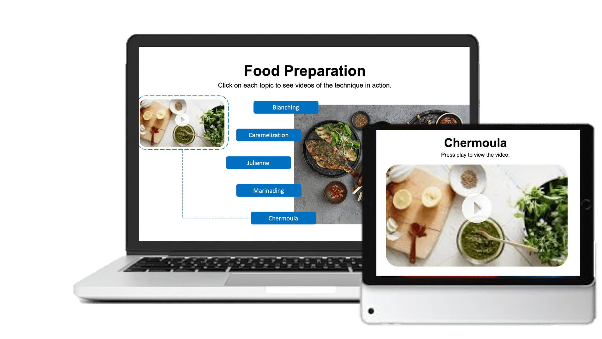 Food preparation eLearning example