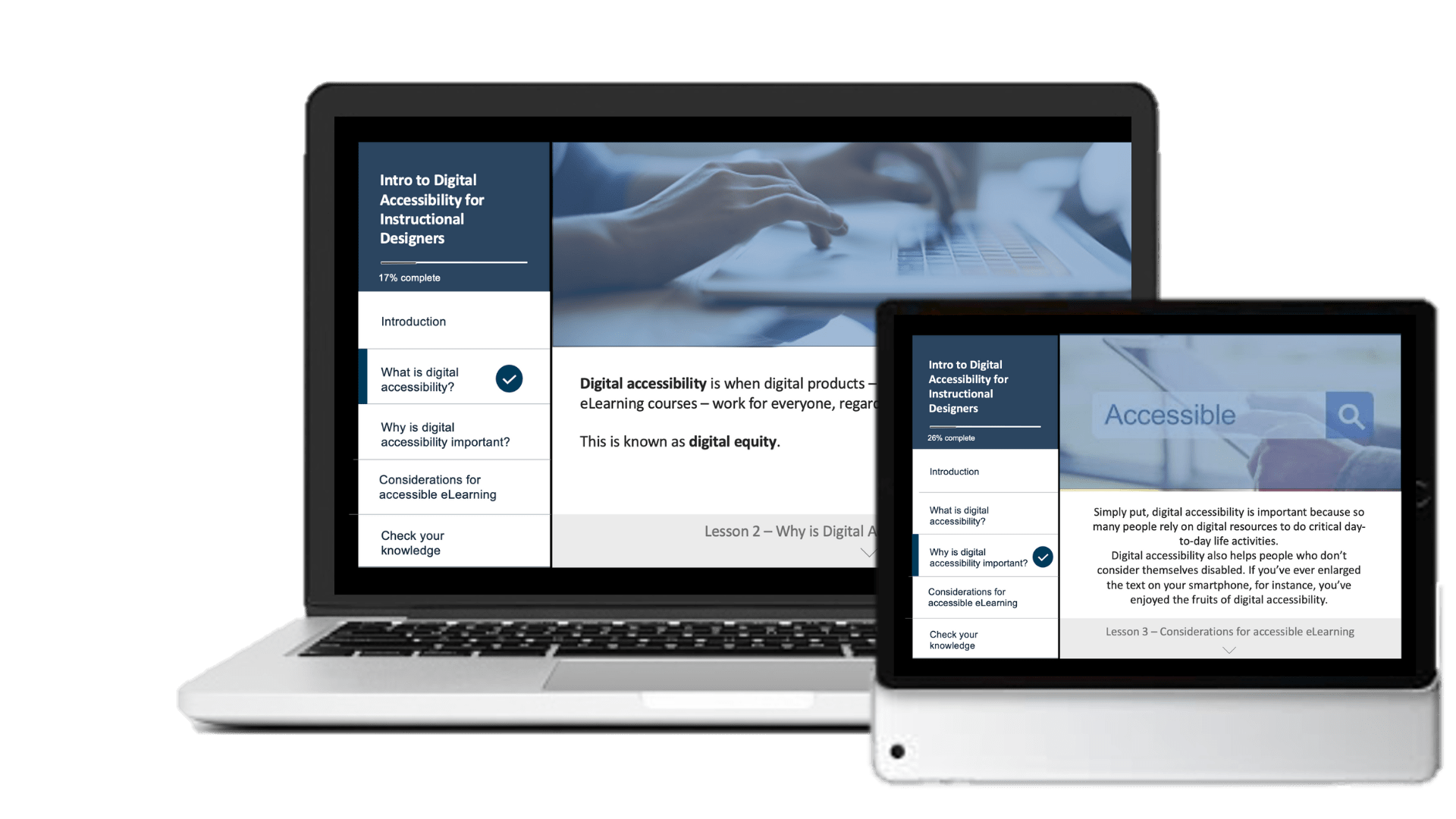 Digital accessibility eLearning example