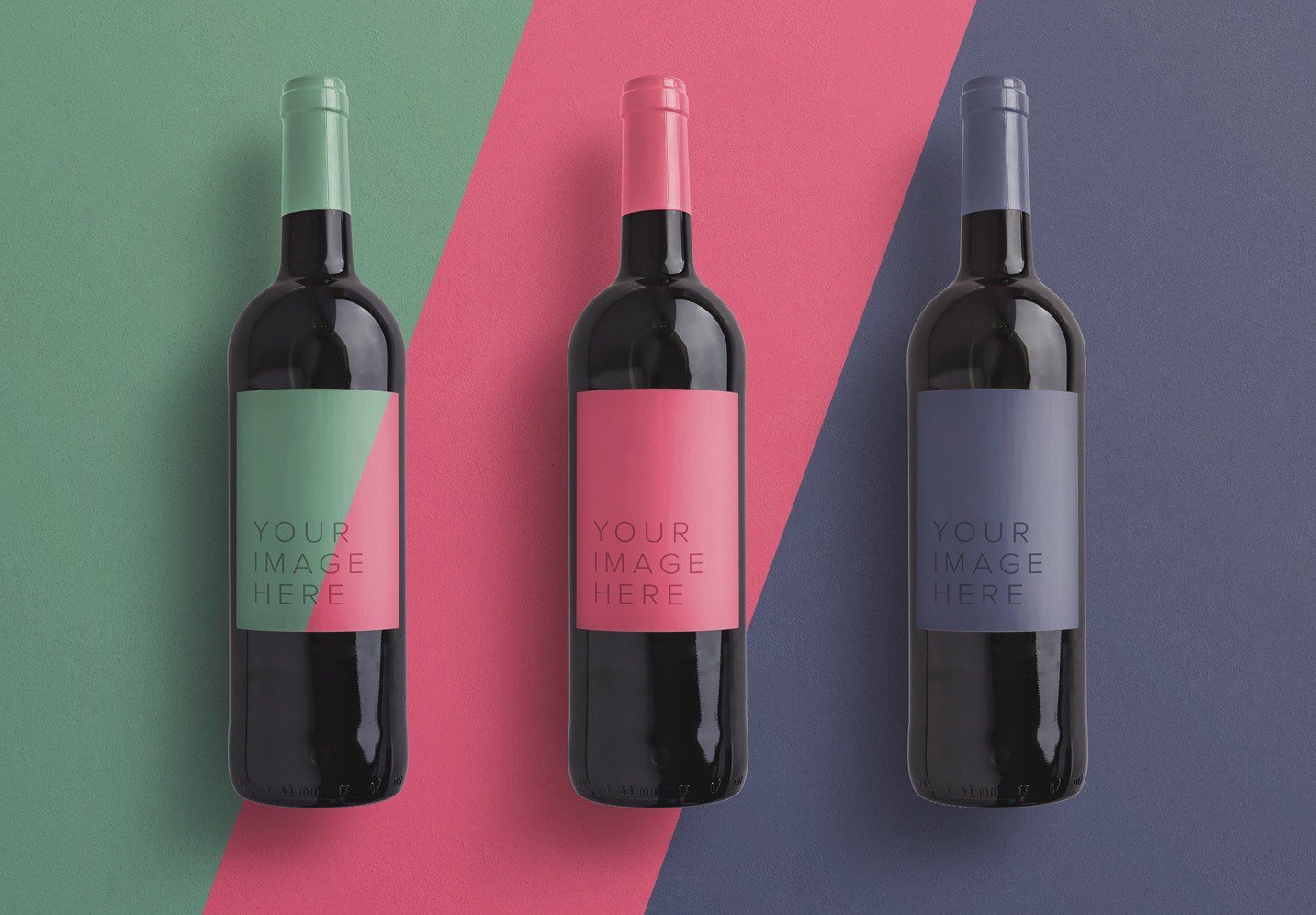 Wine Bottle Mockup Custom Scene