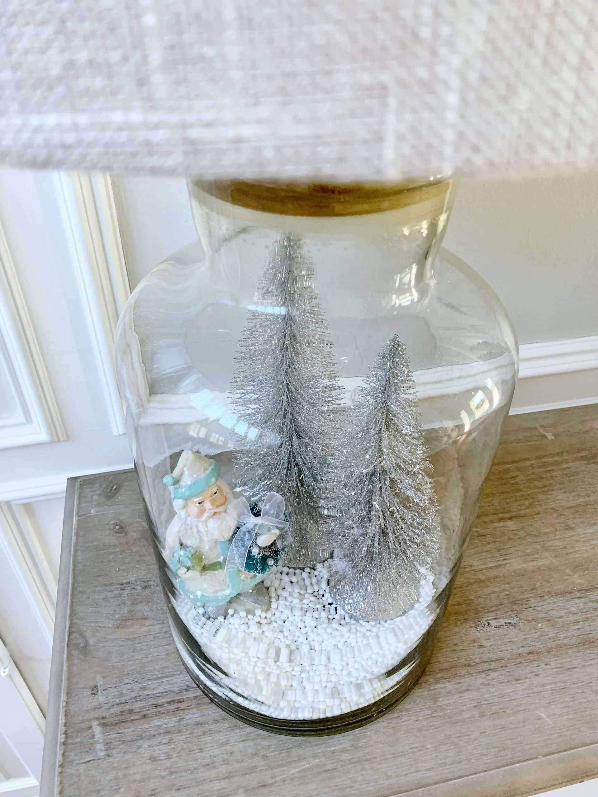 diy snow globe lamp