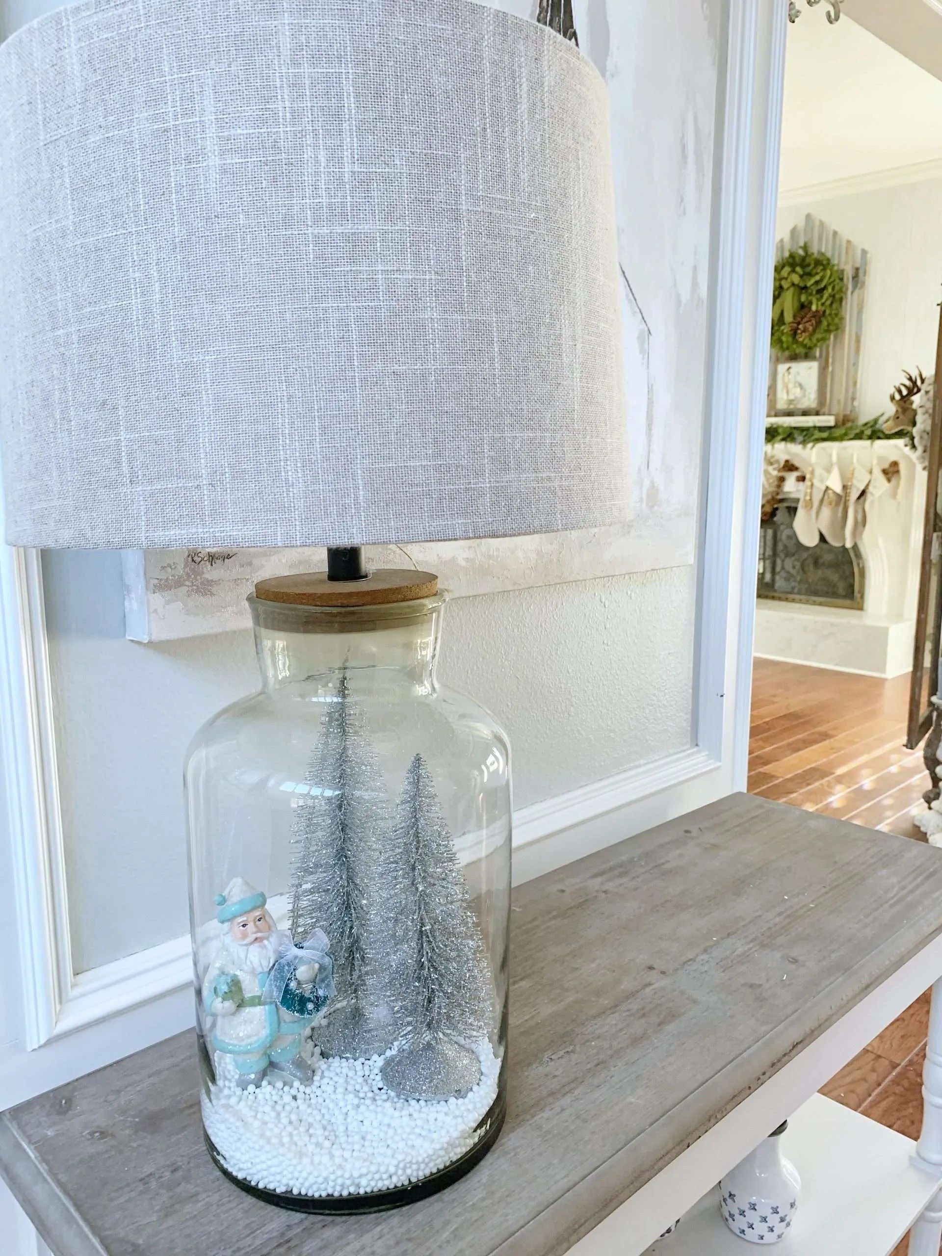 diy snow globe lamp