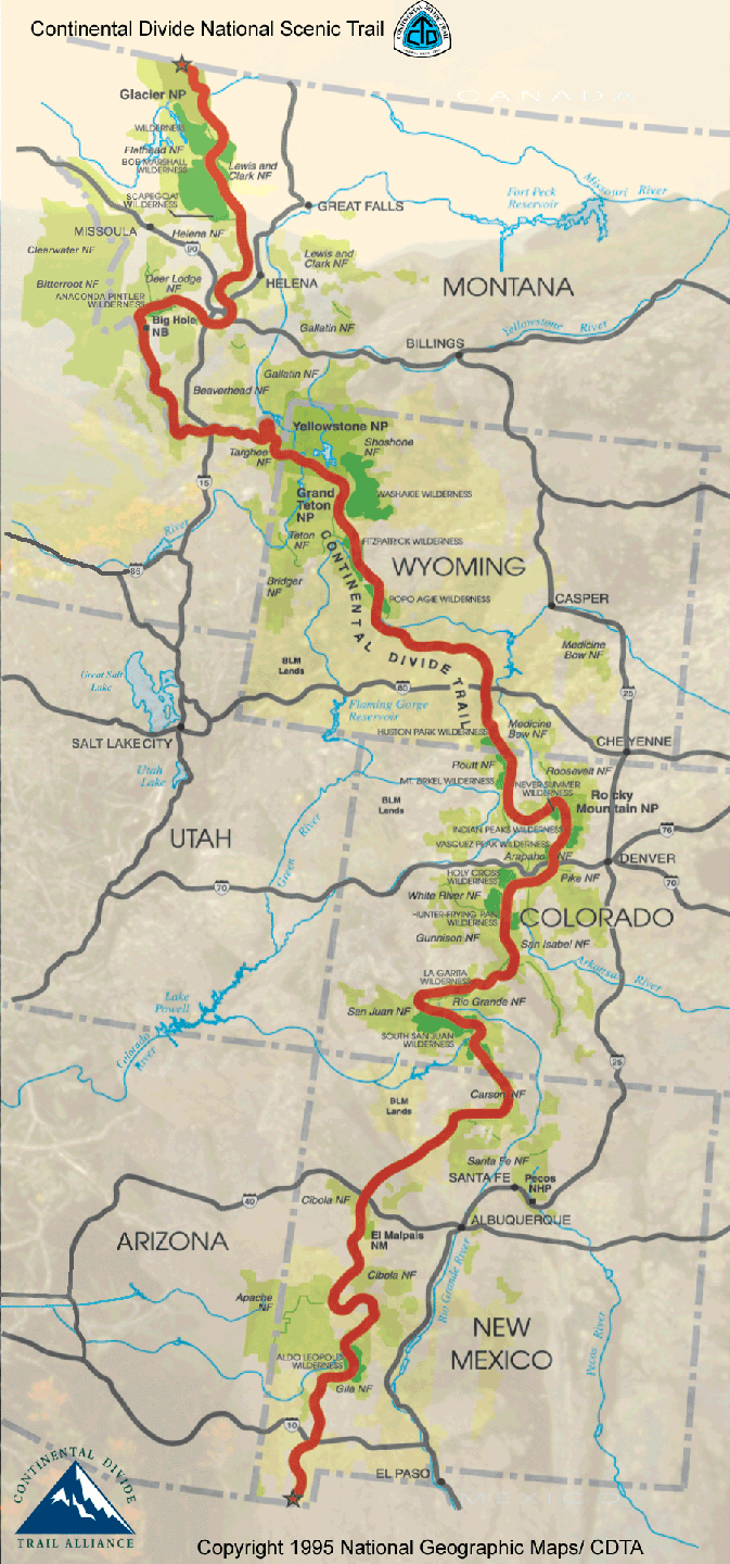 Preparing For The Continental Divide Cyberhobo Cdt Map 