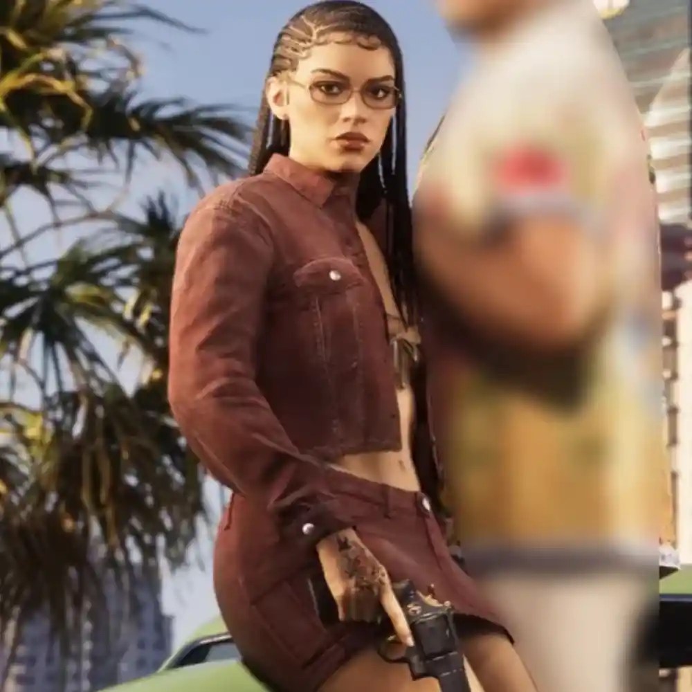 protagonists lucia maroon jacket