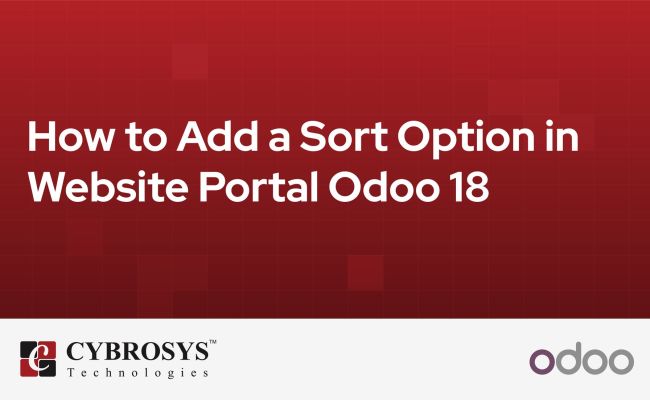 How To Add A Sort Option In Website Portal Odoo 18