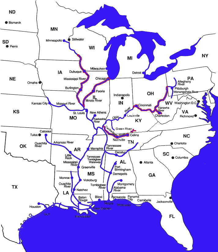 Red River Us Map At Doris Sims Blog Usamap 