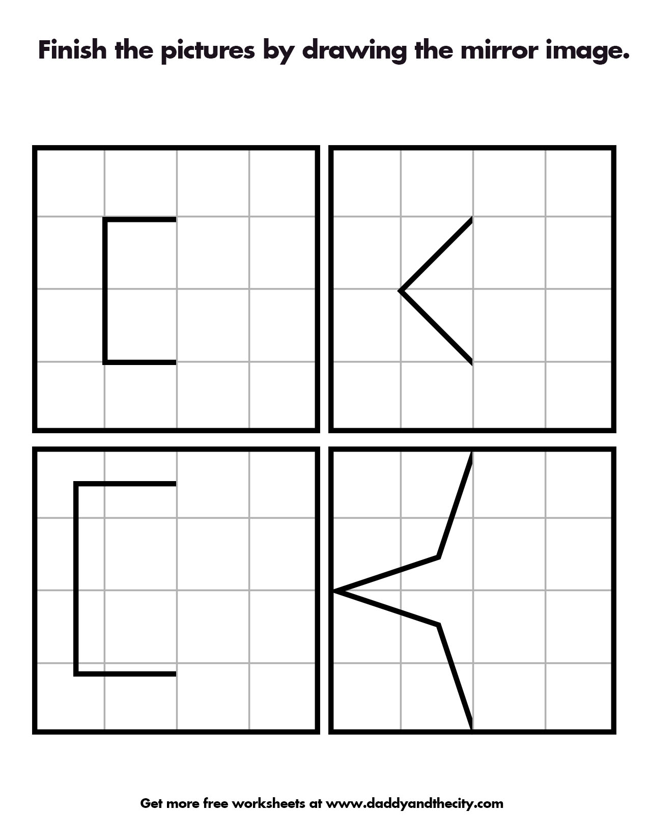 symmetry and mirror image worksheets daddy and the city