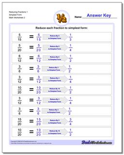 reducing fractions reducing simple fractions