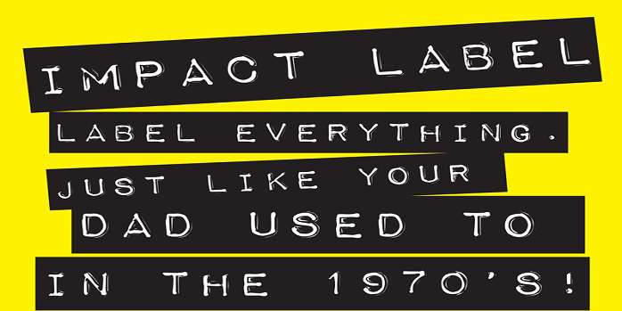 Impact Label Font Family Dafont Free