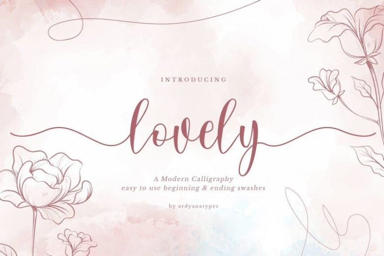 Lovely Calligraphy Font Example