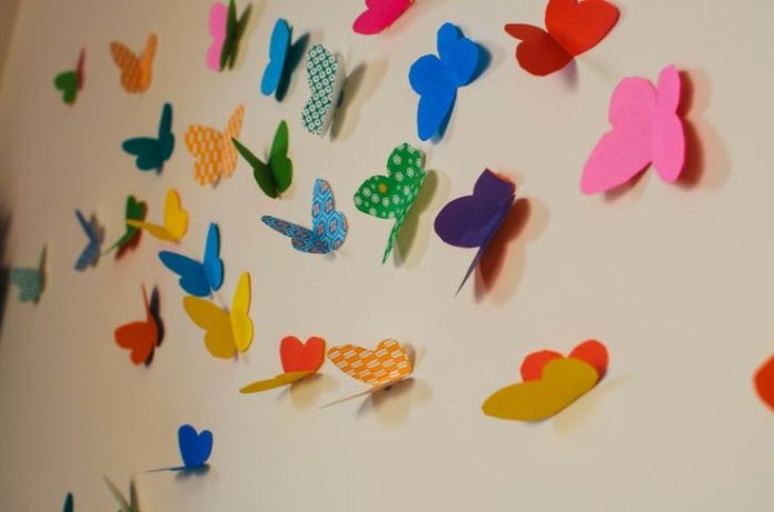 Decoraciones con mariposas de papel - Dale Detalles