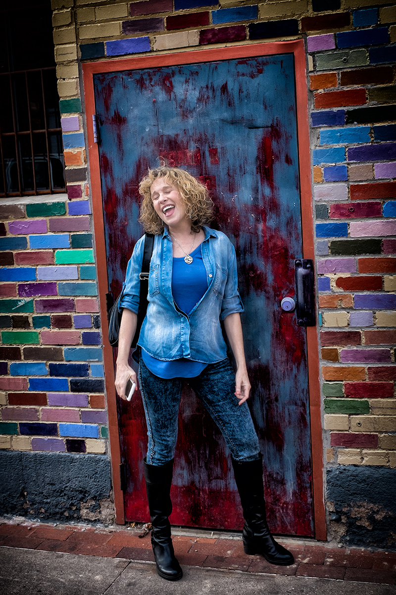 María Rosa and the Technicolor Wall. Boulder, Colorado, 2015