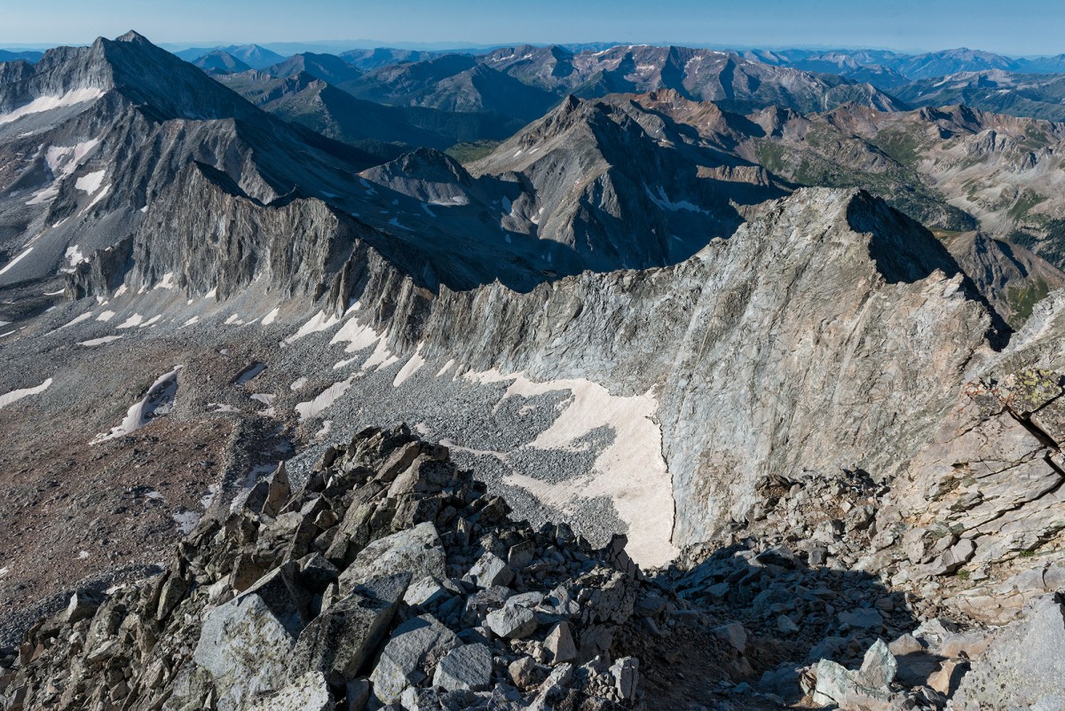 Satan's Ridge From Above. Capitol Peak, Colorado, 2016