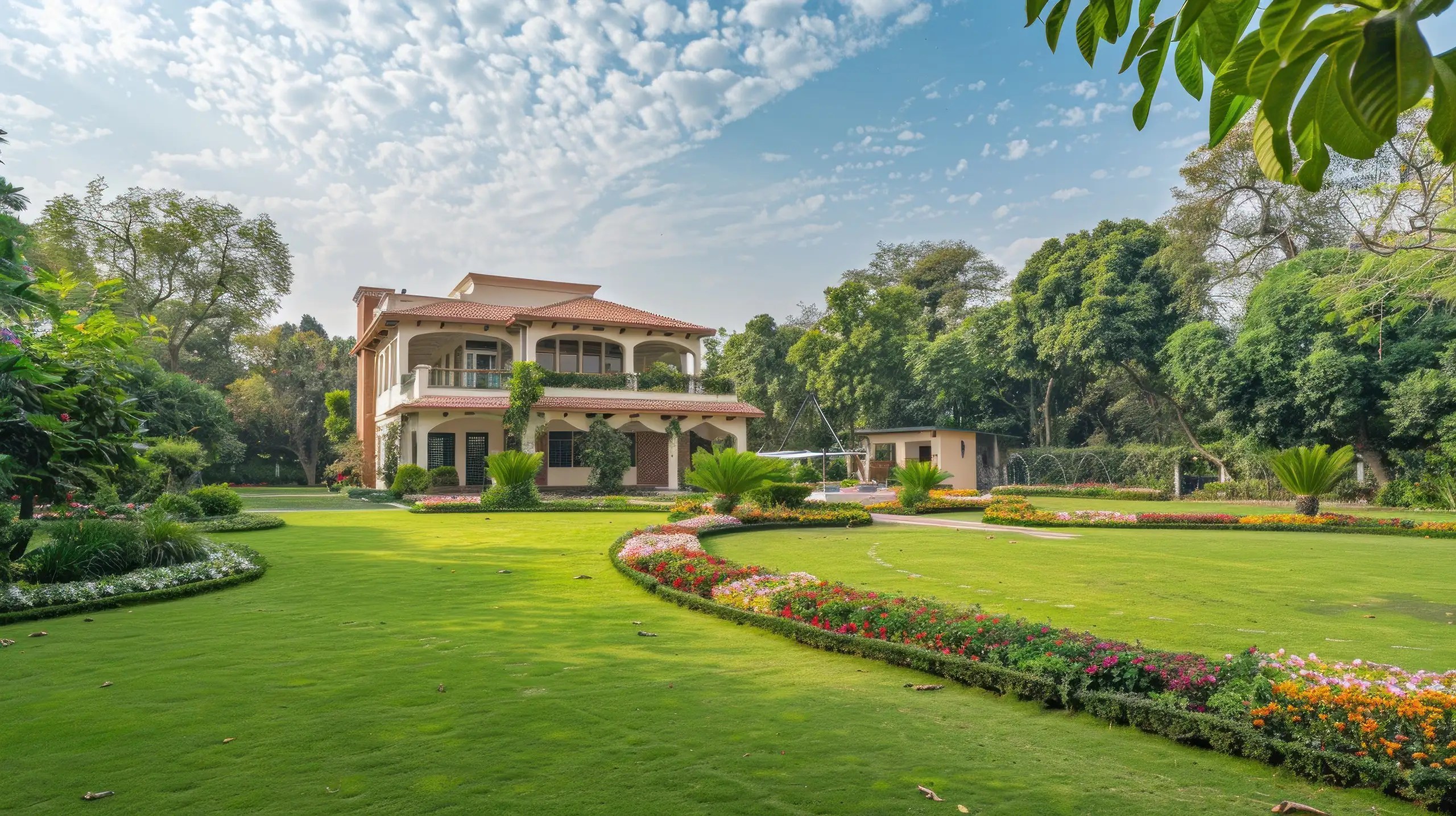 manicured lawns